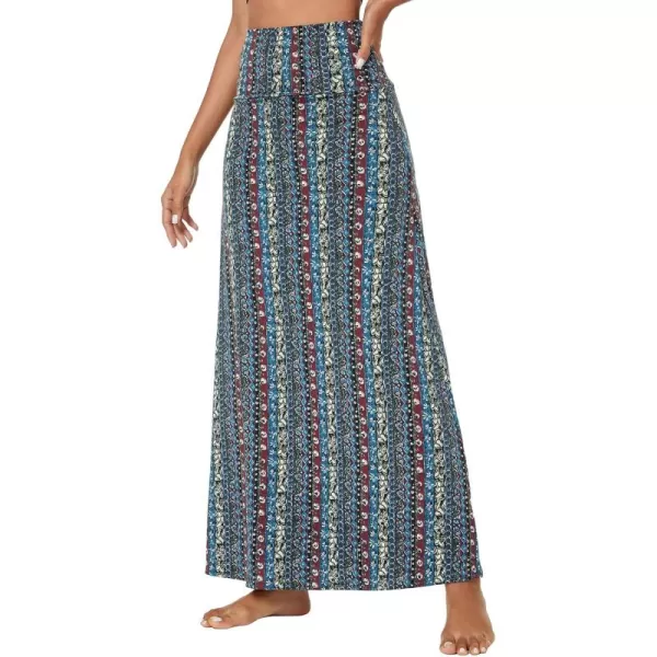 Urban CoCo Womens Casual Ruched Stretchy High Waist ALine Skirt Pleated Flared Midi Skirt17
