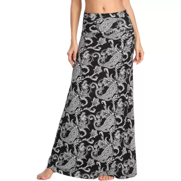 Urban CoCo Womens Casual Ruched Stretchy High Waist ALine Skirt Pleated Flared Midi Skirt5