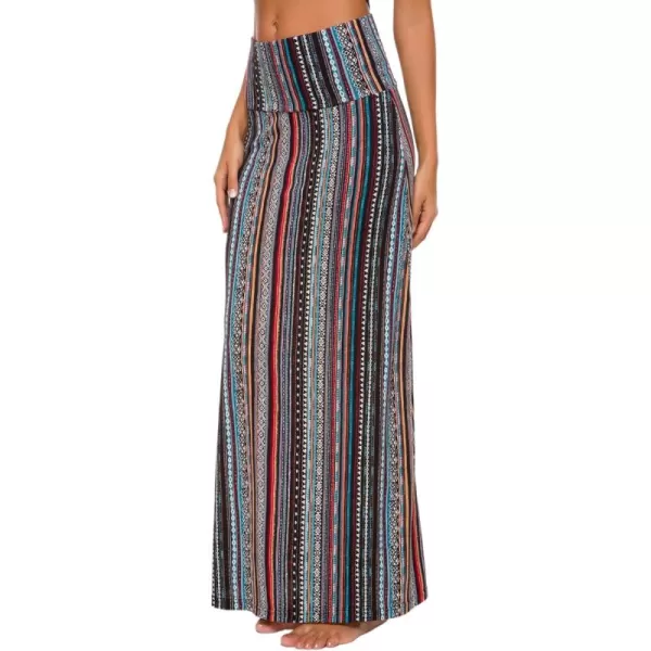 Urban CoCo Womens Casual Ruched Stretchy High Waist ALine Skirt Pleated Flared Midi Skirt6