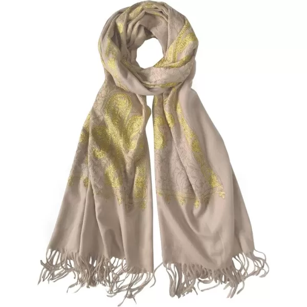 Urban CoCo Womens Embroidered Oversize Tassel Shawl Scarf Wraps for Women 3camel