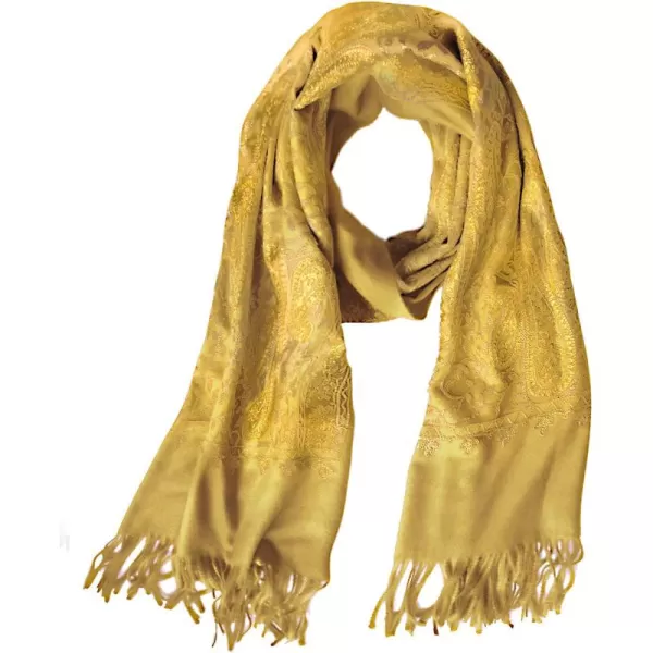 Urban CoCo Womens Embroidered Oversize Tassel Shawl Scarf Wraps for Women3yellow
