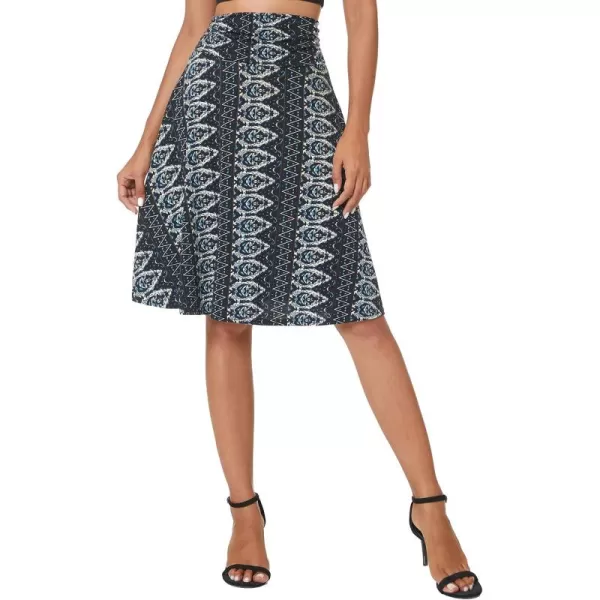 Urban CoCo Womens Ruched High Waist Knee Length Jersey ALine Stretchy Flared Casual Skirt14
