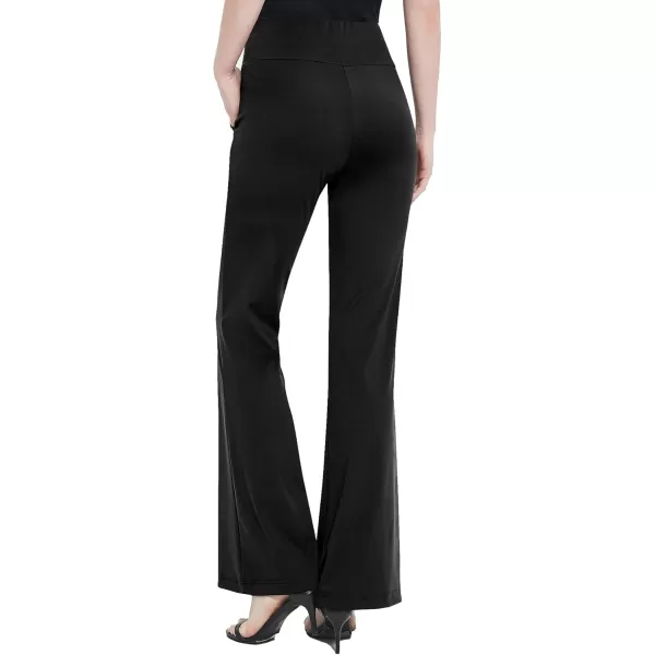 Urban CoCo Womens High Waist Stretchy Bootcut Yoga Pants Casual Flare Leggings Workout Bootleg PantsBlack