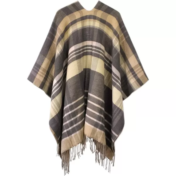 Urban CoCo Womens Winter Vintage Poncho Capes Tassel Blanket Shawl Wrap Cardigan Coat1camel