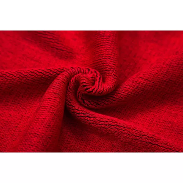 Urban CoCo Womens Winter Vintage Poncho Capes Tassel Blanket Shawl Wrap Cardigan CoatRed