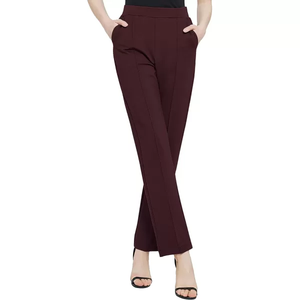 Urban CoCo Womens Yoga Dress Pants Stretchy Casual Slacks Straight Leg Work Pants with PocketsCoco