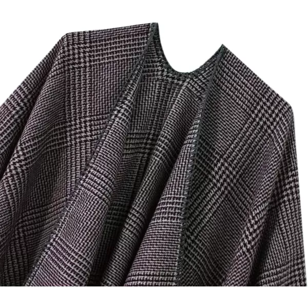 Womens Vintage Pattern Open Front Poncho Cape Shawl Winter Shawl WrapsSeries 13blue