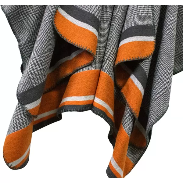 Womens Vintage Pattern Open Front Poncho Cape Shawl Winter Shawl WrapsSeries 13grey