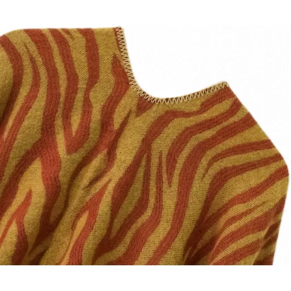 Womens Vintage Pattern Open Front Poncho Cape Shawl Winter Shawl WrapsSeries 16yellow