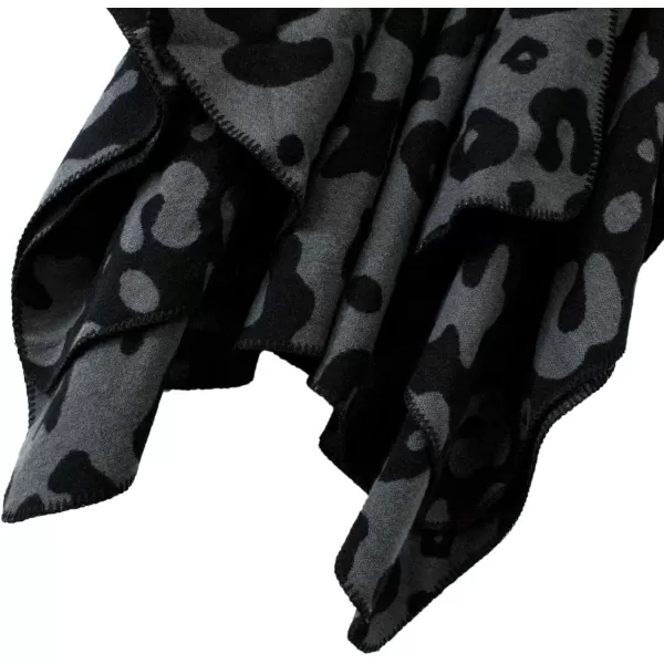 Womens Vintage Pattern Open Front Poncho Cape Shawl Winter Shawl WrapsSeries 17black