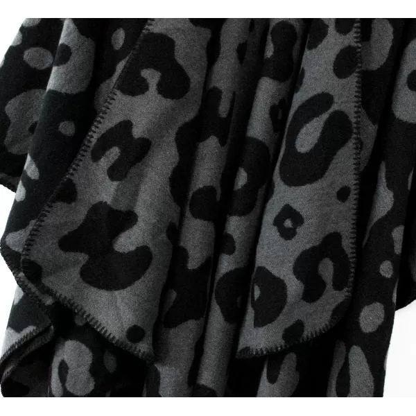 Womens Vintage Pattern Open Front Poncho Cape Shawl Winter Shawl WrapsSeries 17black