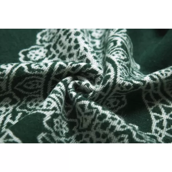 Womens Vintage Pattern Open Front Poncho Cape Shawl Winter Shawl WrapsSeries 1green