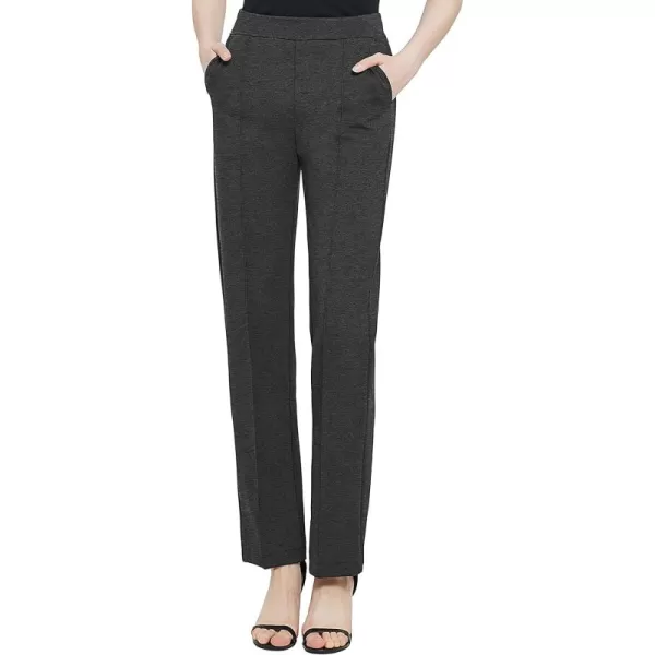 Urban CoCo Womens Yoga Dress Pants Stretchy Casual Slacks Straight Leg Work Pants with PocketsDark Shadow