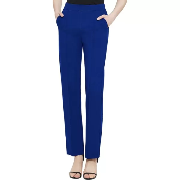 Urban CoCo Womens Yoga Dress Pants Stretchy Casual Slacks Straight Leg Work Pants with PocketsRoyal Blue