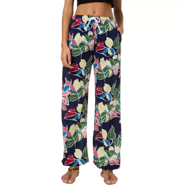 Urban CoCo Womens Floral Print Summer Boho Pants Harem Beach Vacation Pants12