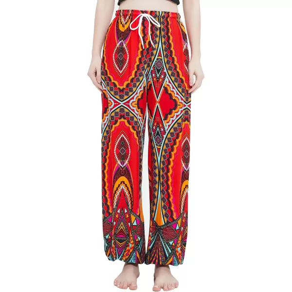 Urban CoCo Womens Floral Print Summer Boho Pants Harem Beach Vacation Pants14