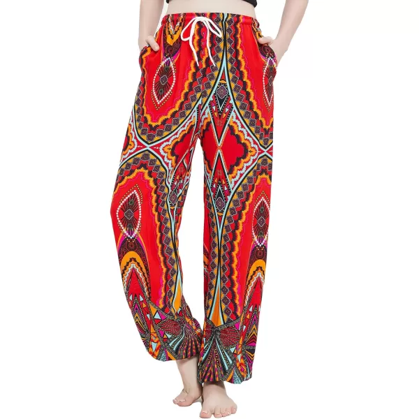 Urban CoCo Womens Floral Print Summer Boho Pants Harem Beach Vacation Pants14