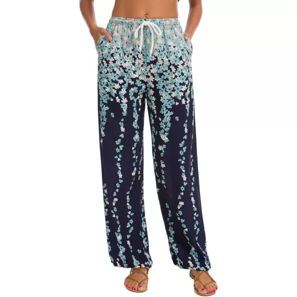 Urban CoCo Womens Floral Print Summer Boho Pants Harem Beach Vacation Pants19