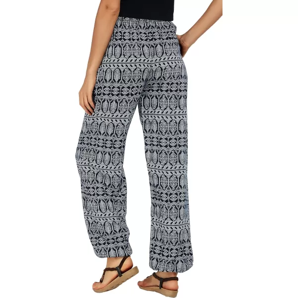 Urban CoCo Womens Floral Print Summer Boho Pants Harem Beach Vacation Pants2