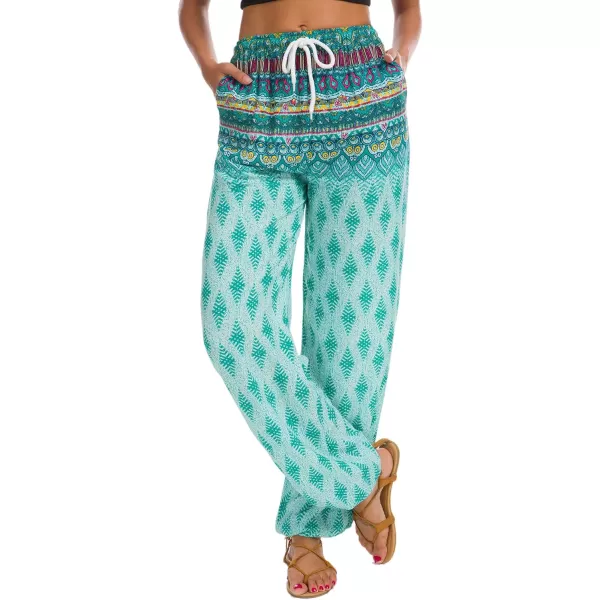 Urban CoCo Womens Floral Print Summer Boho Pants Harem Beach Vacation Pants20