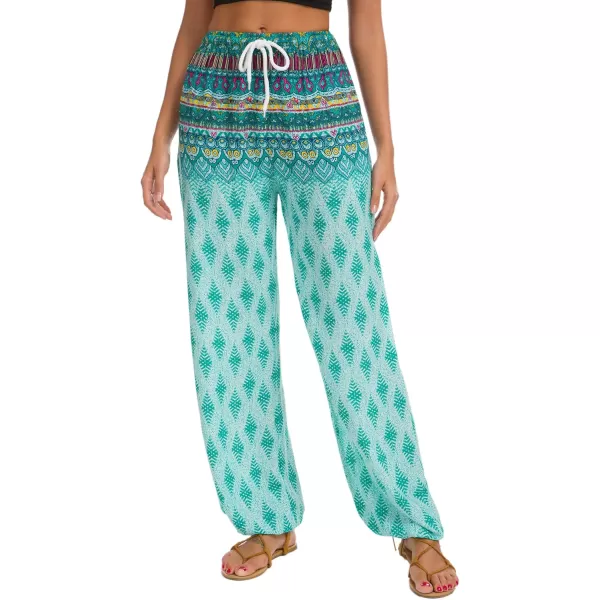 Urban CoCo Womens Floral Print Summer Boho Pants Harem Beach Vacation Pants20