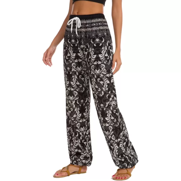 Urban CoCo Womens Floral Print Summer Boho Pants Harem Beach Vacation Pants21