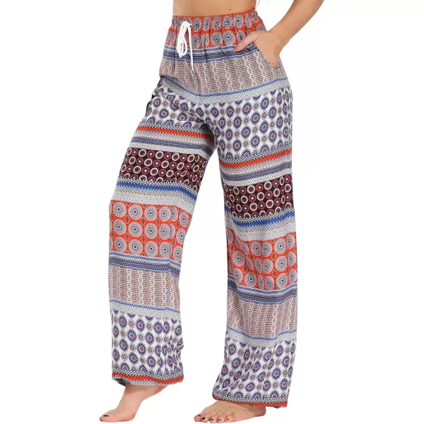 Urban CoCo Womens Floral Print Summer Boho Pants Harem Beach Vacation Pants22