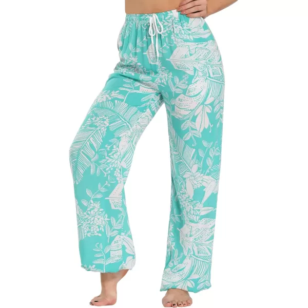 Urban CoCo Womens Floral Print Summer Boho Pants Harem Beach Vacation Pants23