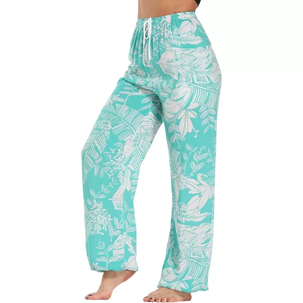 Urban CoCo Womens Floral Print Summer Boho Pants Harem Beach Vacation Pants23