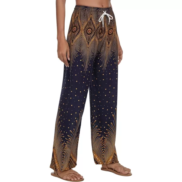 Urban CoCo Womens Floral Print Summer Boho Pants Harem Beach Vacation Pants25