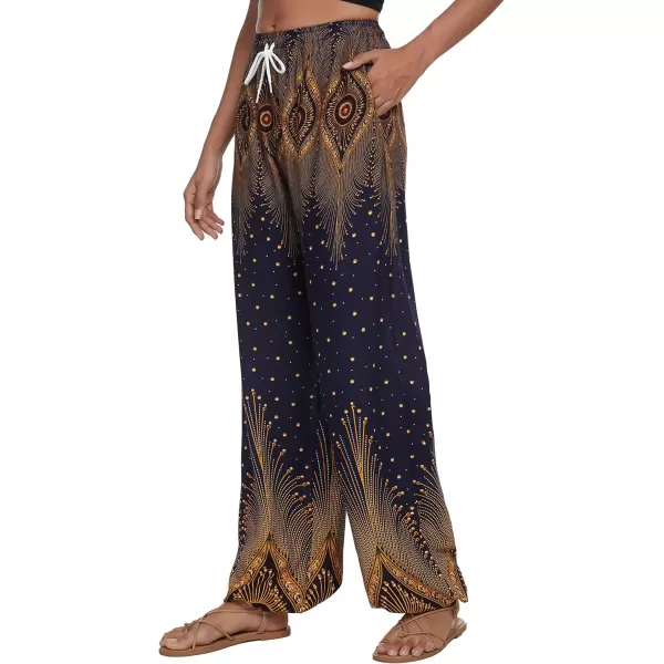 Urban CoCo Womens Floral Print Summer Boho Pants Harem Beach Vacation Pants25