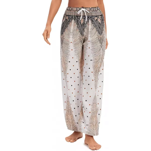 Urban CoCo Womens Floral Print Summer Boho Pants Harem Beach Vacation Pants30