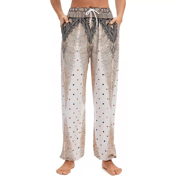 Urban CoCo Womens Floral Print Summer Boho Pants Harem Beach Vacation Pants30