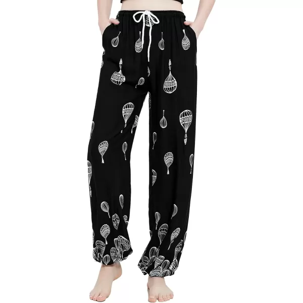 Urban CoCo Womens Floral Print Summer Boho Pants Harem Beach Vacation Pants4