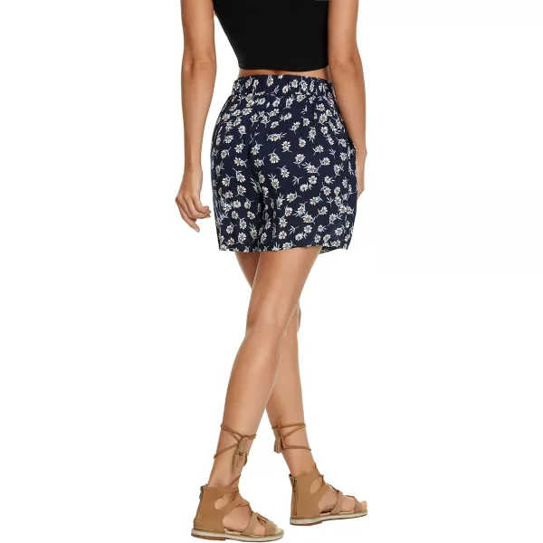 Urban CoCo Womens Floral Shorts Casual Summer Beach Pocket Pants 1