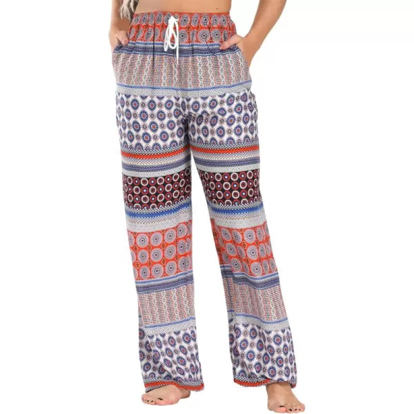 Urban CoCo Womens Floral Print Summer Boho Pants Harem Beach Vacation Pants22