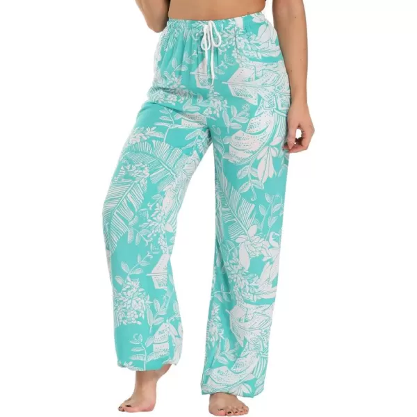Urban CoCo Womens Floral Print Summer Boho Pants Harem Beach Vacation Pants23