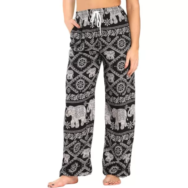Urban CoCo Womens Floral Print Summer Boho Pants Harem Beach Vacation Pants24
