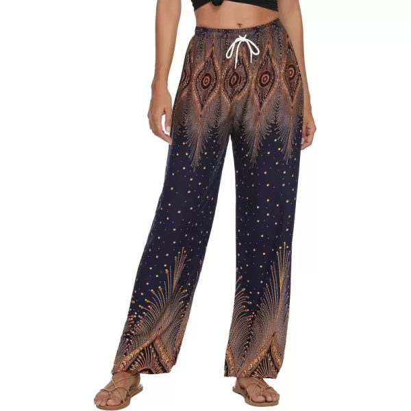 Urban CoCo Womens Floral Print Summer Boho Pants Harem Beach Vacation Pants25