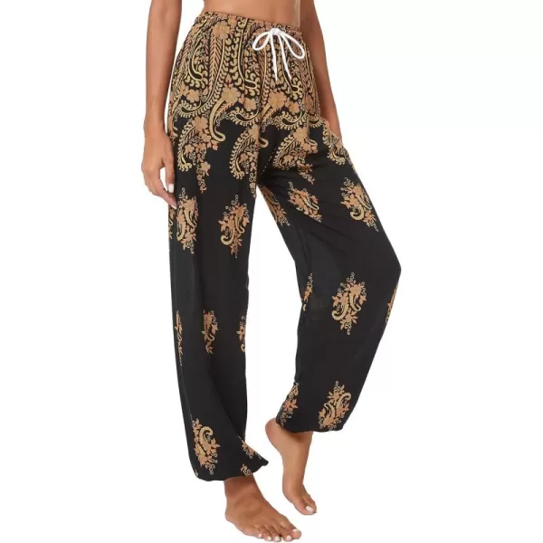 Urban CoCo Womens Floral Print Summer Boho Pants Harem Beach Vacation Pants28