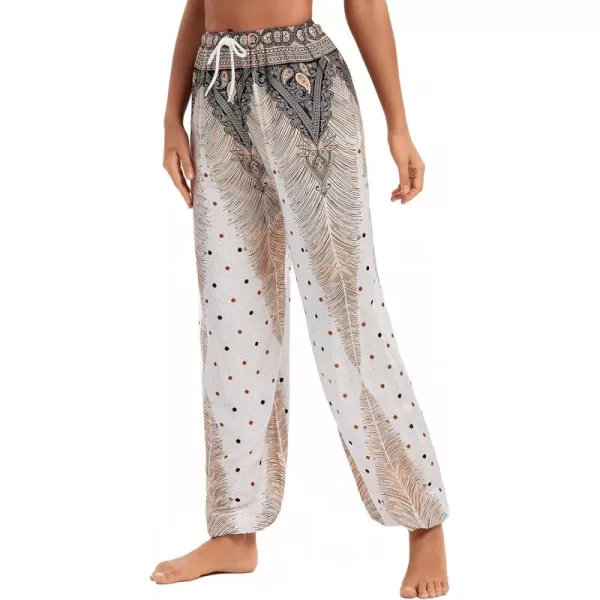 Urban CoCo Womens Floral Print Summer Boho Pants Harem Beach Vacation Pants30