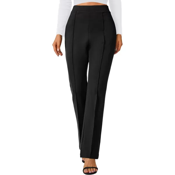 Urban CoCo Stretchy Work Pants Bootcut Yoga Pants Petite Slacks for Office CasualBlack