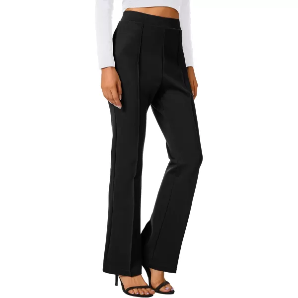 Urban CoCo Stretchy Work Pants Bootcut Yoga Pants Petite Slacks for Office CasualBlack