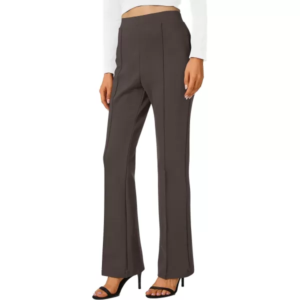 Urban CoCo Stretchy Work Pants Bootcut Yoga Pants Petite Slacks for Office CasualBrown