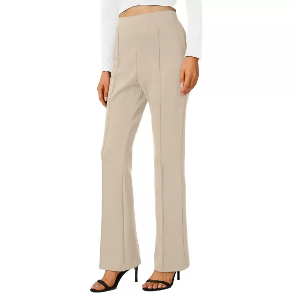 Urban CoCo Stretchy Work Pants Bootcut Yoga Pants Petite Slacks for Office CasualCamel