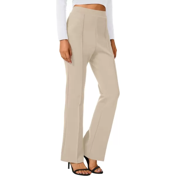 Urban CoCo Stretchy Work Pants Bootcut Yoga Pants Petite Slacks for Office CasualCamel
