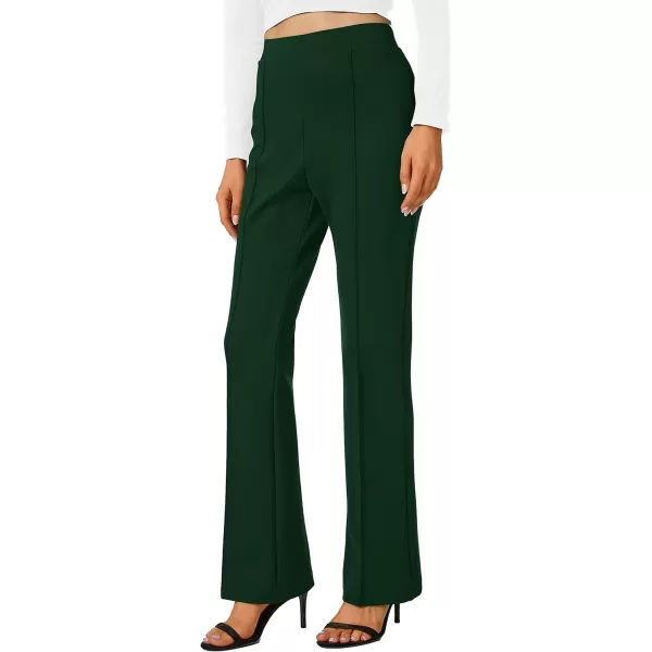 Urban CoCo Stretchy Work Pants Bootcut Yoga Pants Petite Slacks for Office CasualCark Green