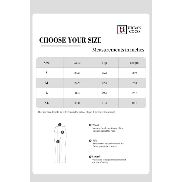 Urban CoCo Stretchy Work Pants Bootcut Yoga Pants Petite Slacks for Office CasualCoffee