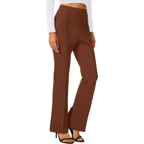Urban CoCo Stretchy Work Pants Bootcut Yoga Pants Petite Slacks for Office CasualCoffee