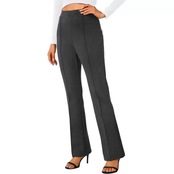 Urban CoCo Stretchy Work Pants Bootcut Yoga Pants Petite Slacks for Office CasualDeep Gray